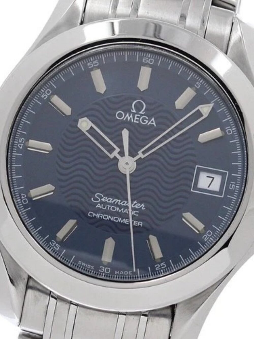 OMEGA Seamaster120 2501.81 Date Navy Dial Automatic Men's Watch_919405